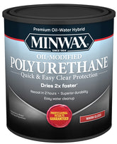 Minwax 630150444 Polyurethane, Gloss, Liquid, Clear, 1 qt, Can